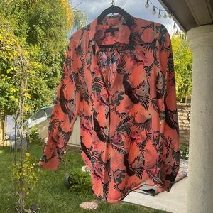 Banana republic button up floral shirt
